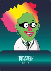 Doctor Frikistein Gee up unicorn card
