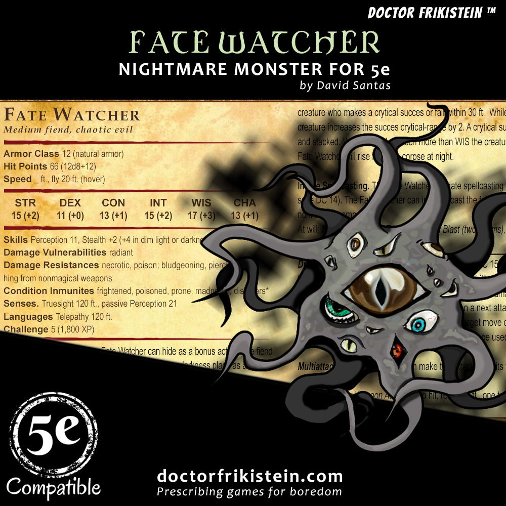 FATE WATCHER – NIGHTMARE MONSTER FOR 5E